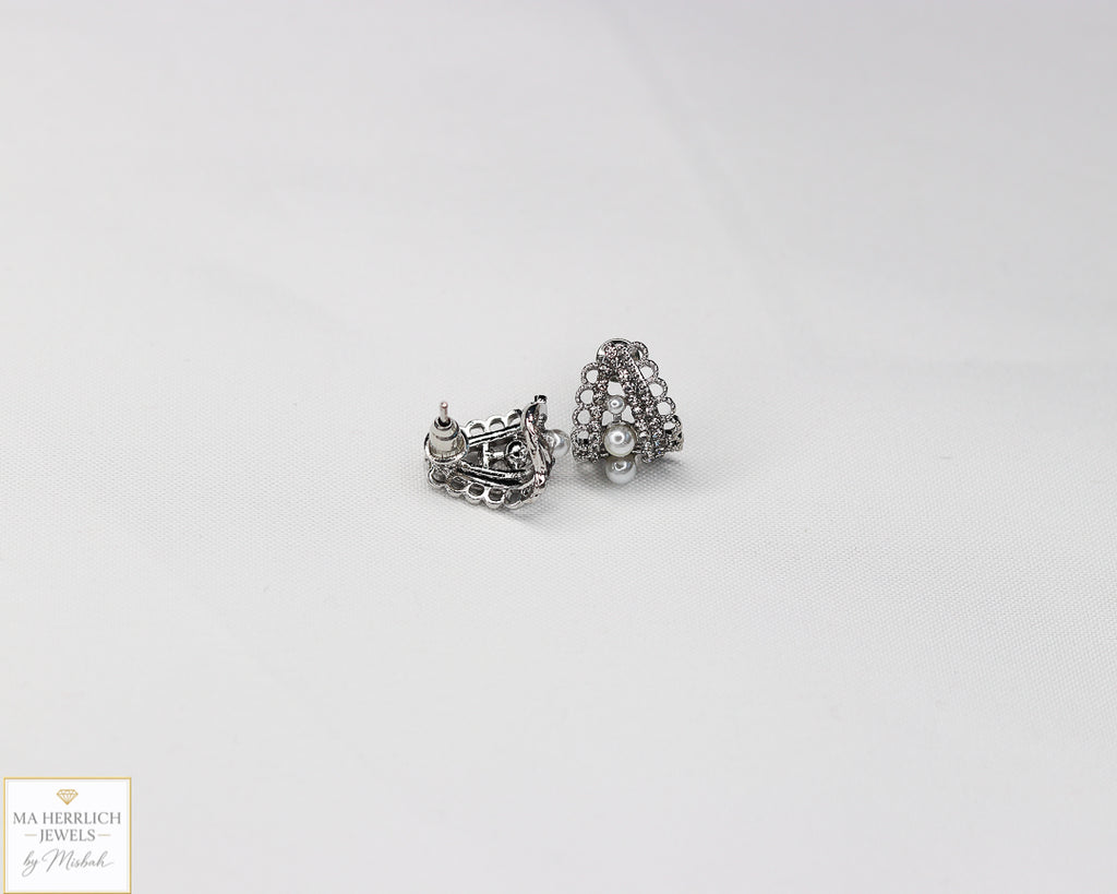 Cat’s Eye Stones & Pearl Earrings