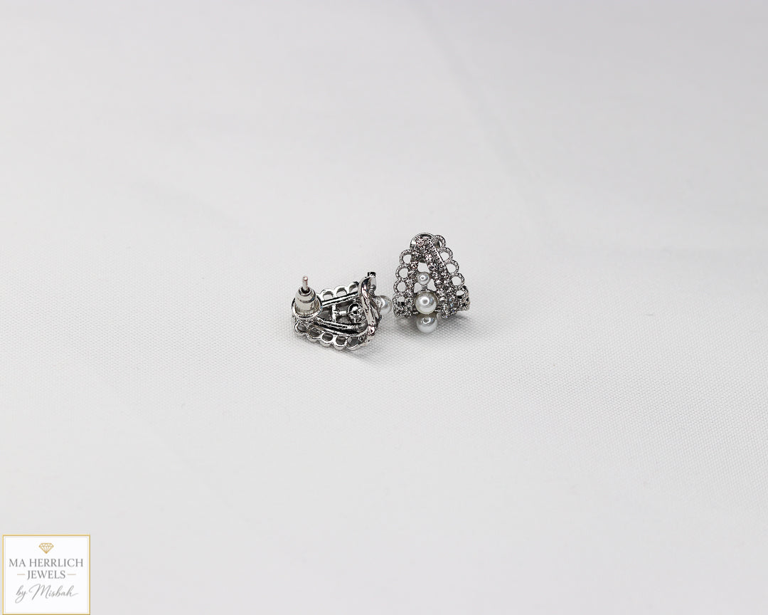 Cat’s Eye Stones & Pearl Earrings