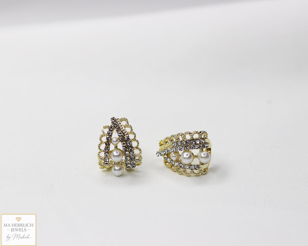 Cat’s Eye Stones & Pearl Earrings