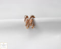 Gold Half Hoop Pearl Earrings