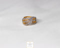 Adjustable Gold Ring With Inlaid Zircon