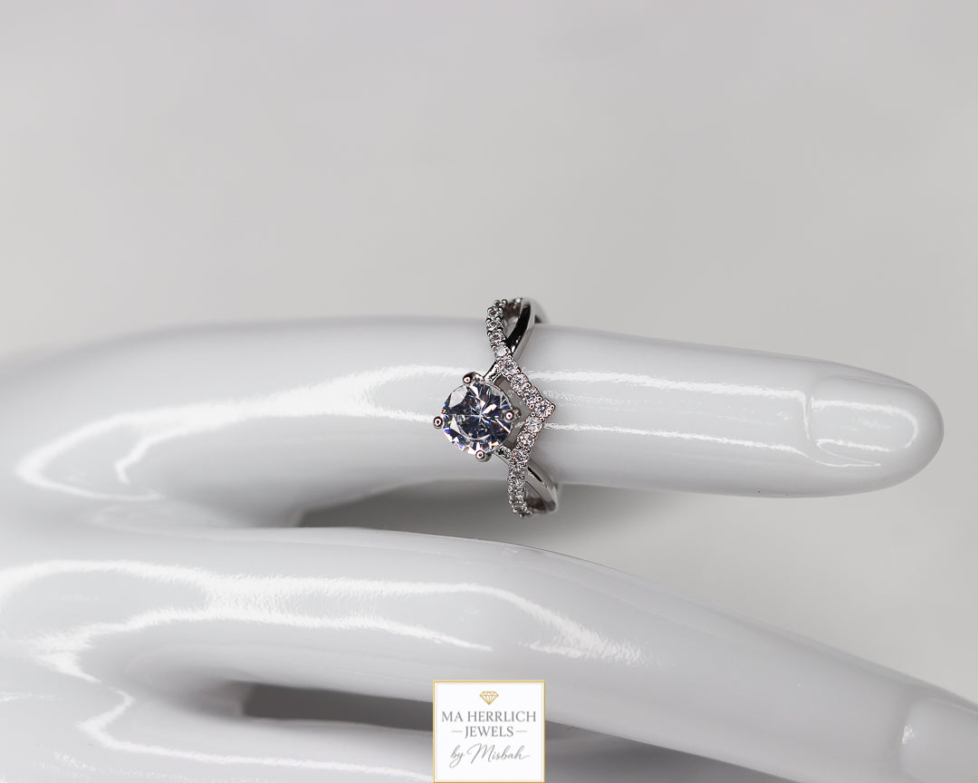 Celeste Couple Statement Ring with Matching Band