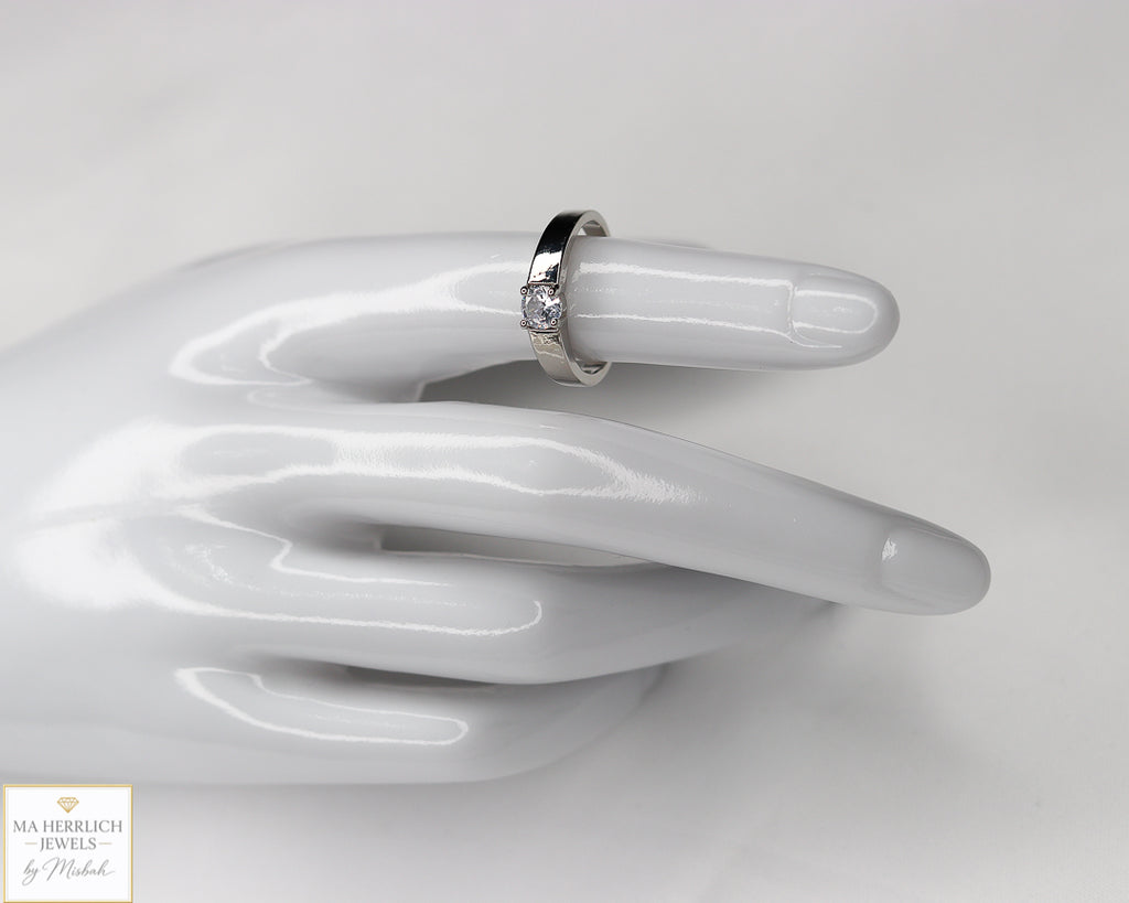 Celeste Couple Statement Ring with Matching Band