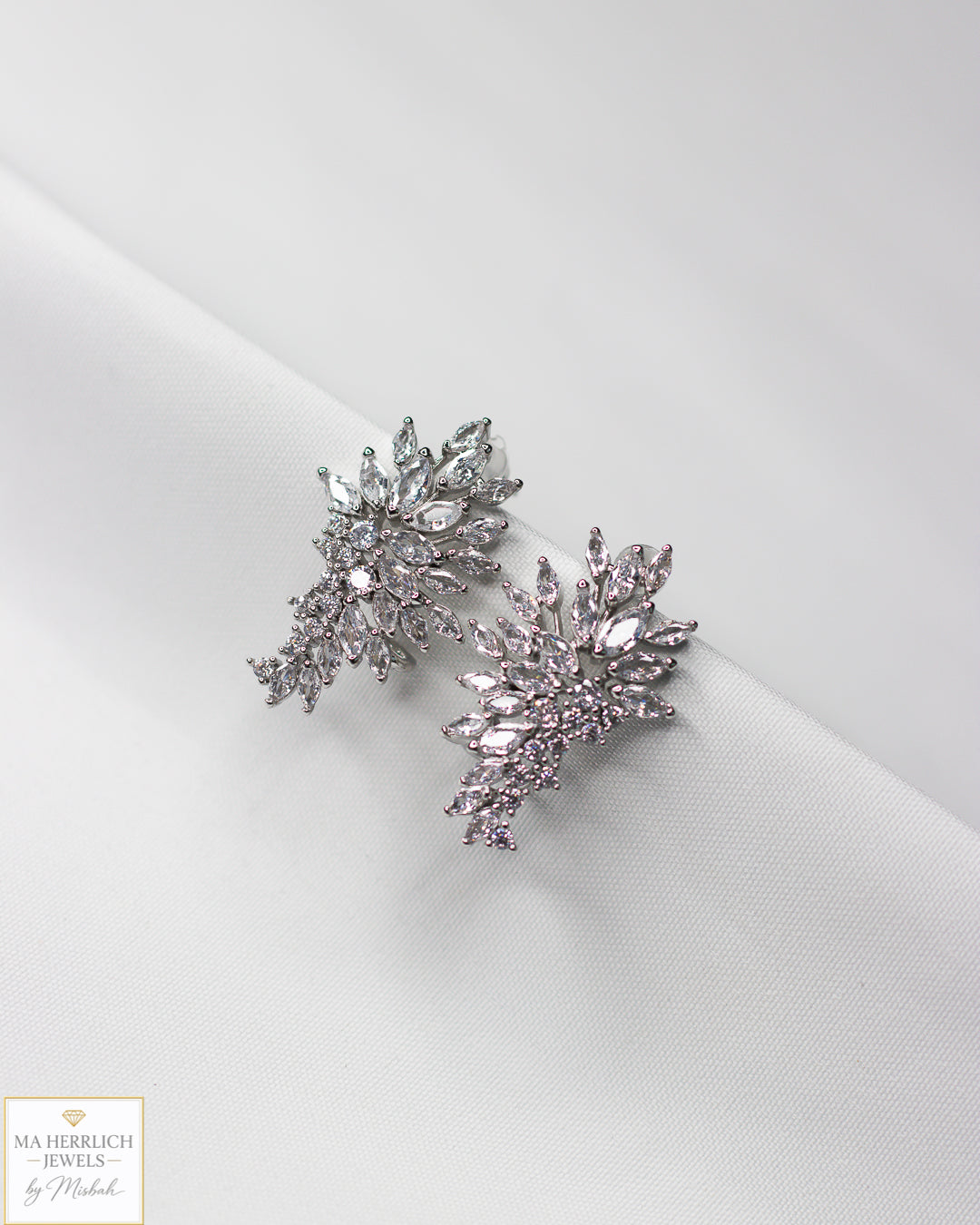 Elegant Angel Wing Zirconia Dangle Earrings