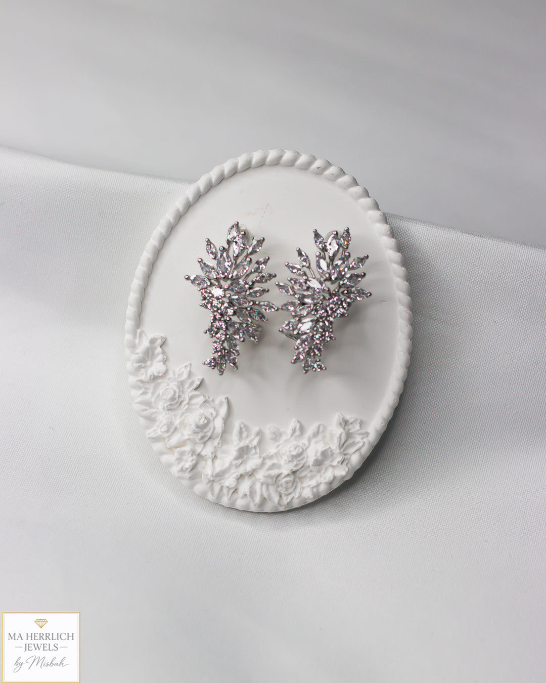 Elegant Angel Wing Zirconia Dangle Earrings