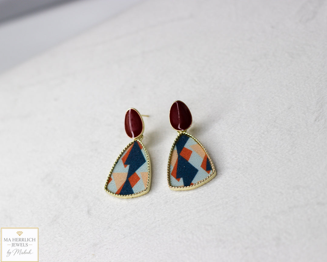 Beautiful Wine Red Earrings