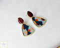 Beautiful Wine Red Earrings