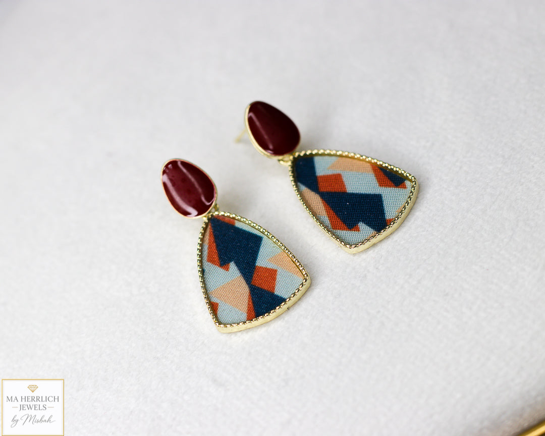 Beautiful Wine Red Earrings