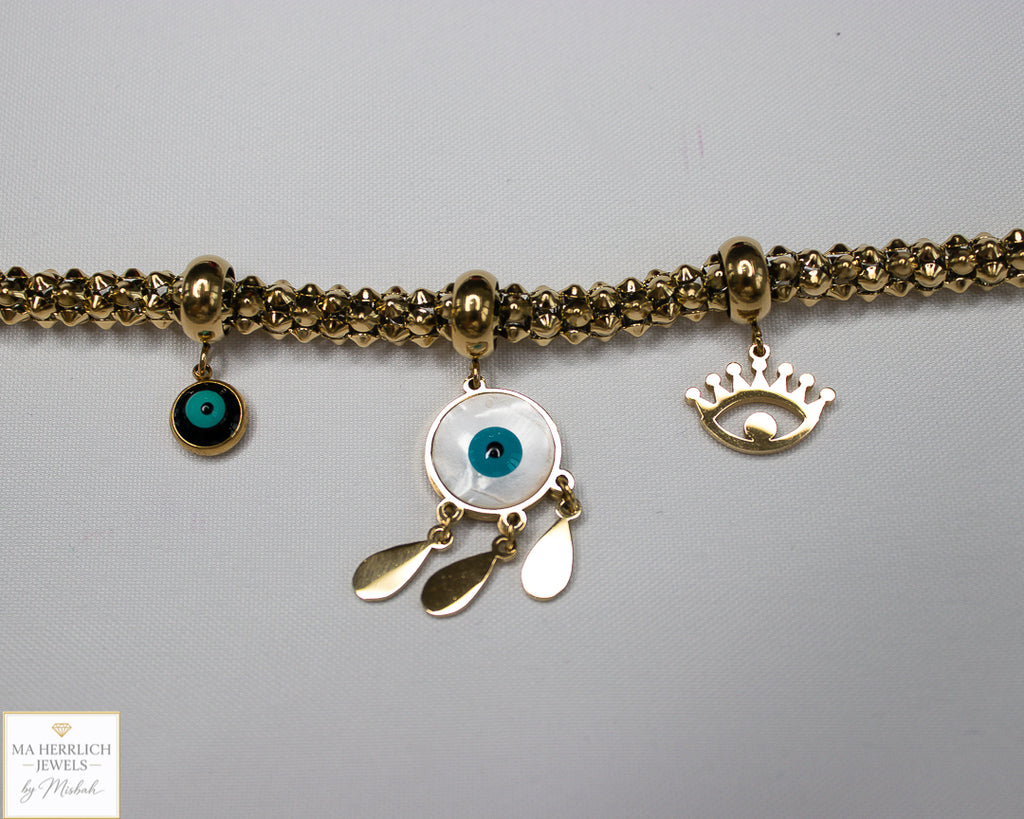 Gold Colour Bracelet With Charms