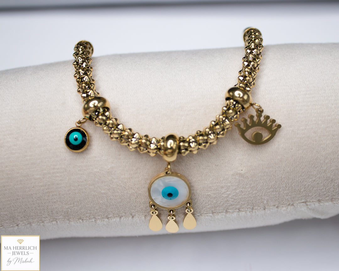 Gold Colour Bracelet With Charms