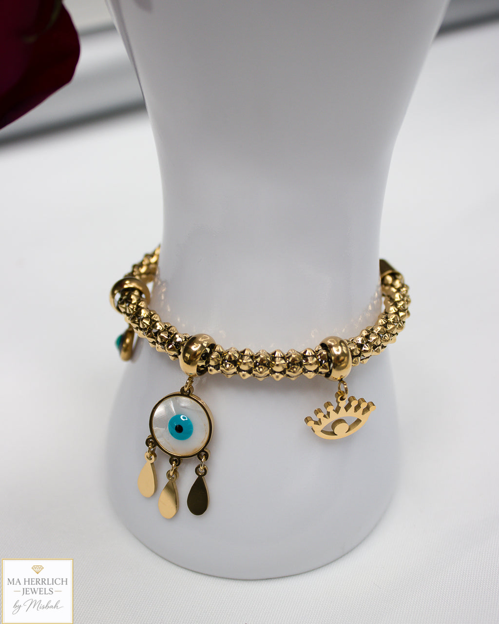 Gold Colour Bracelet With Charms