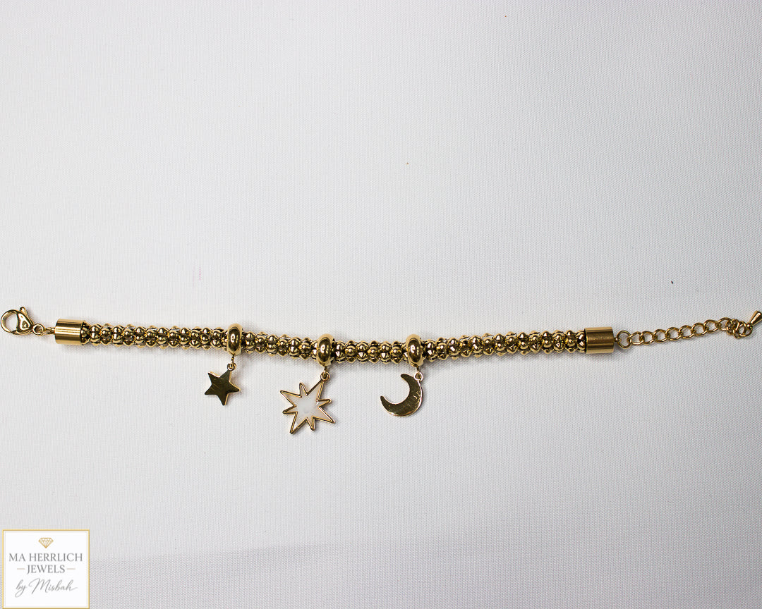 Star & Moon Charm Bracelet