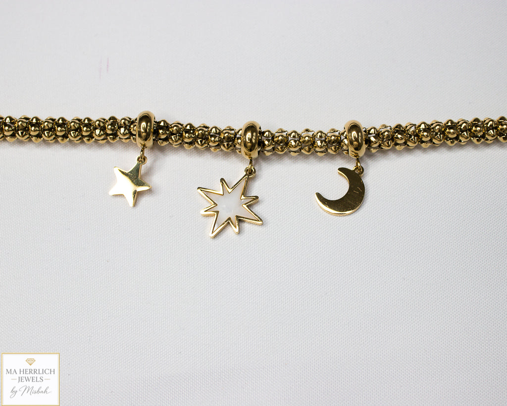 Star & Moon Charm Bracelet