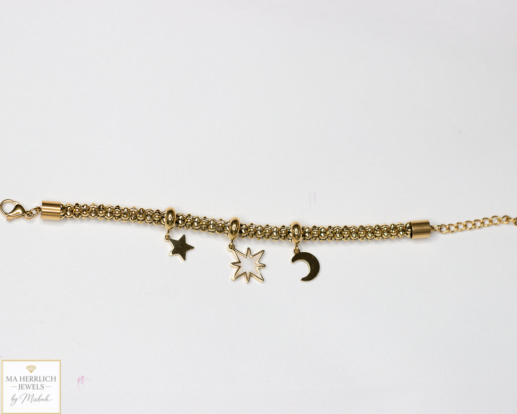 Star & Moon Charm Bracelet