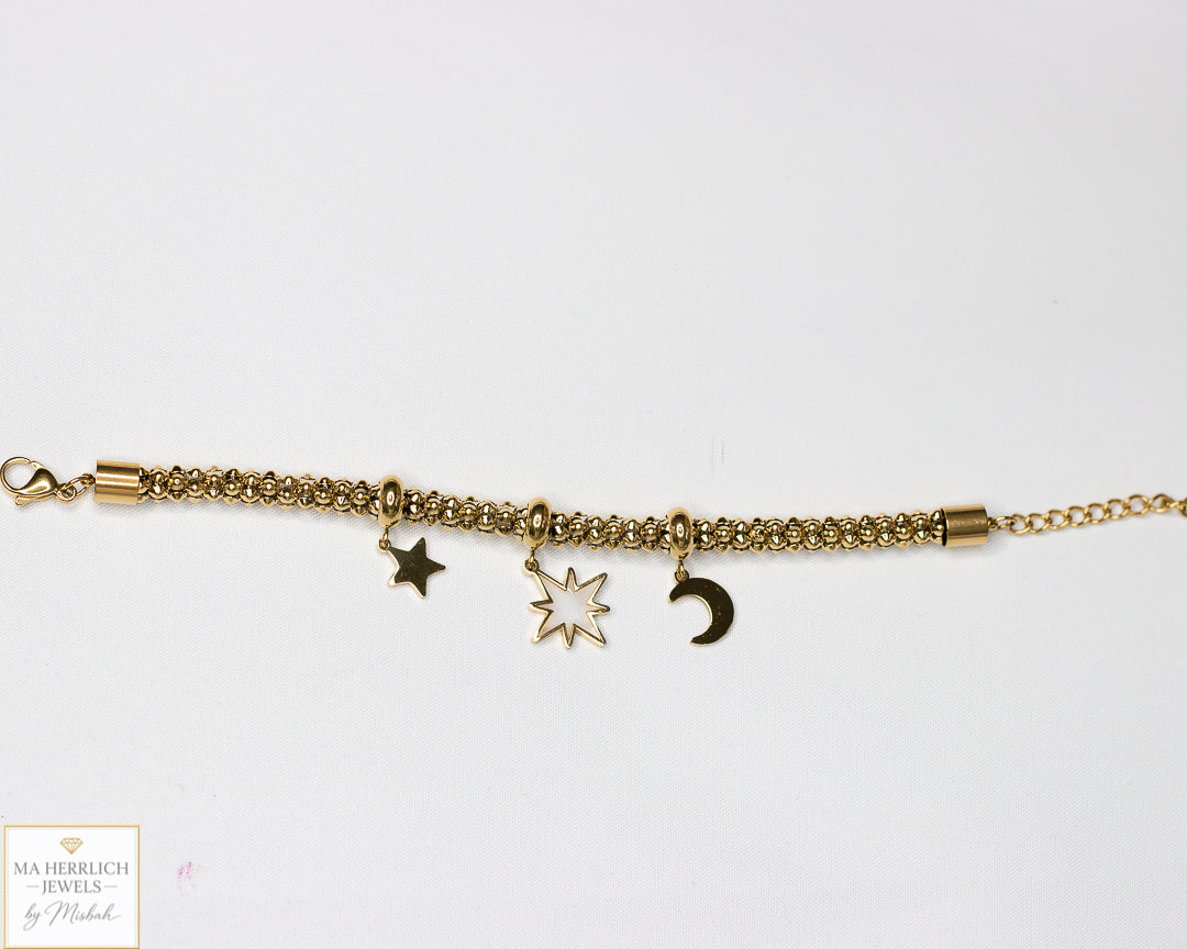 Star & Moon Charm Bracelet