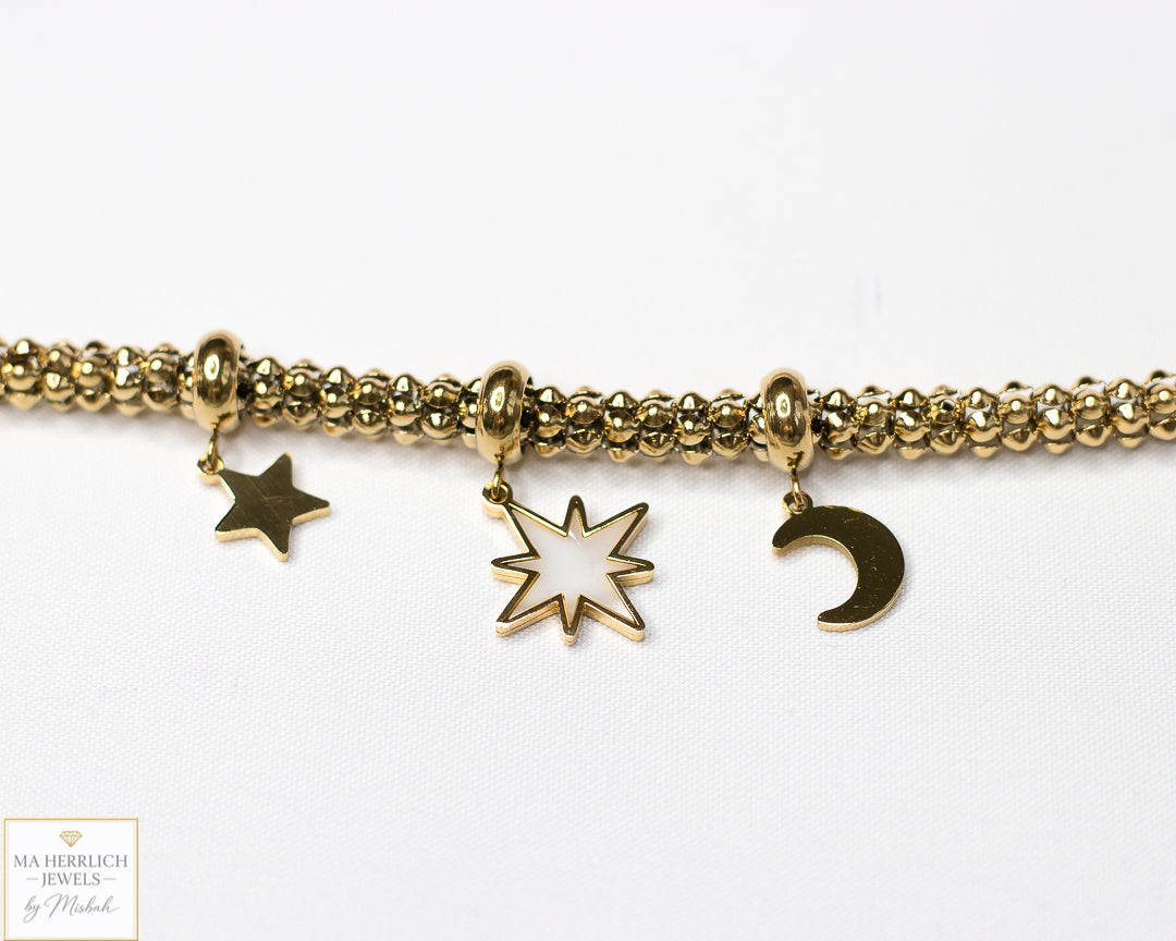 Star & Moon Charm Bracelet