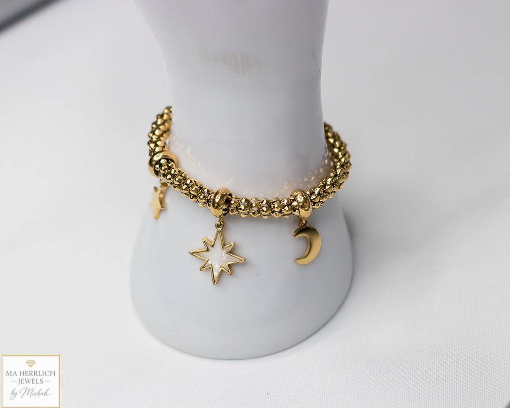 Star & Moon Charm Bracelet