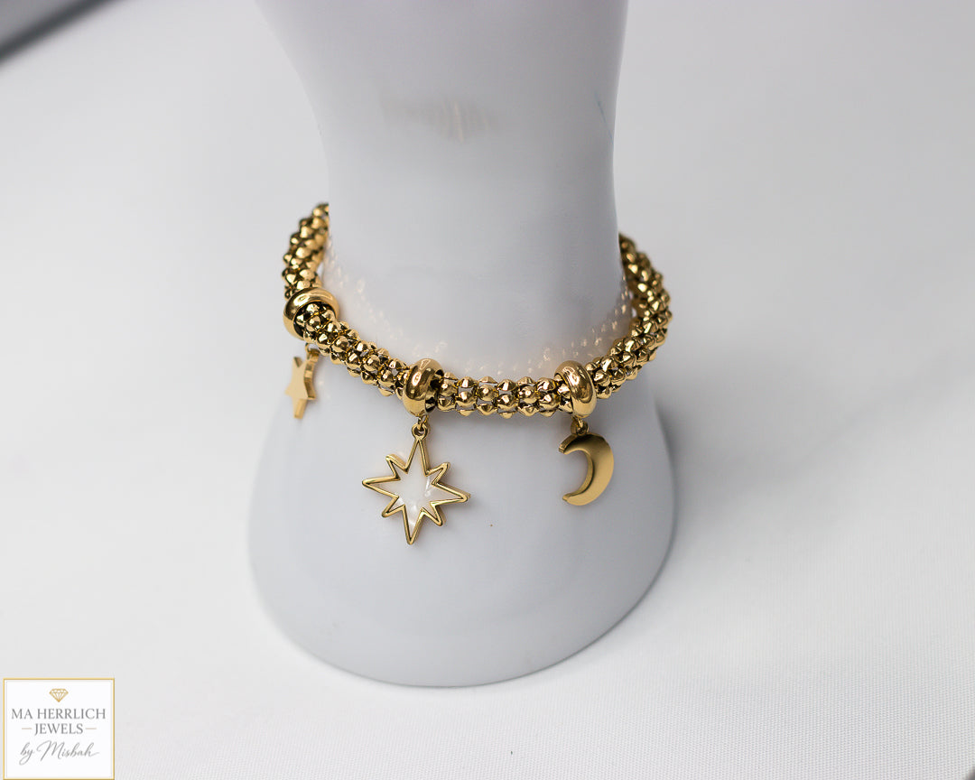 Star & Moon Charm Bracelet