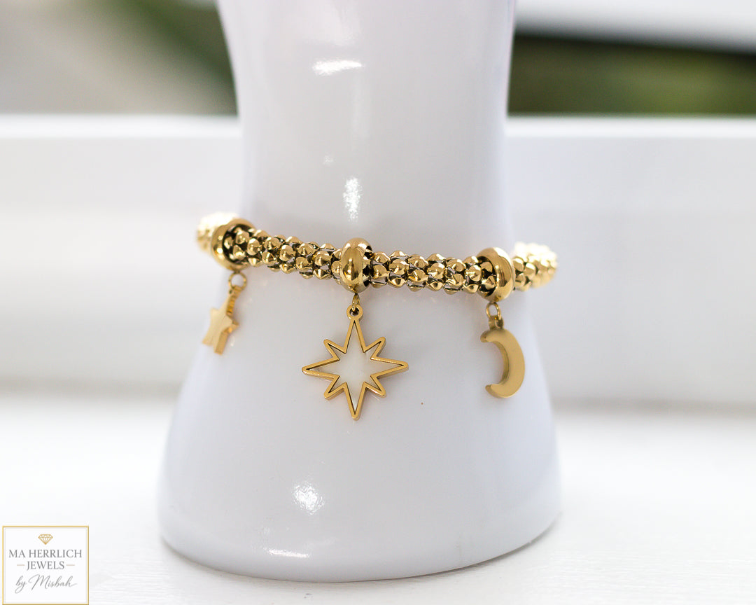 Star & Moon Charm Bracelet