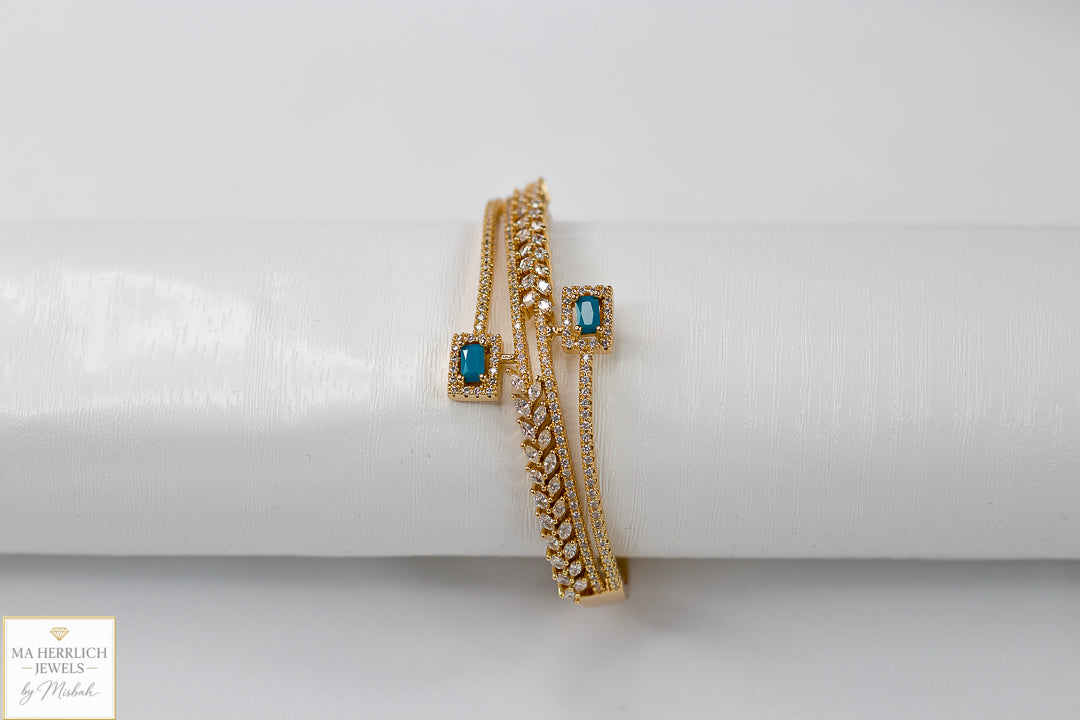 Royal Turquoise Elegance Bracelet & Ring Set