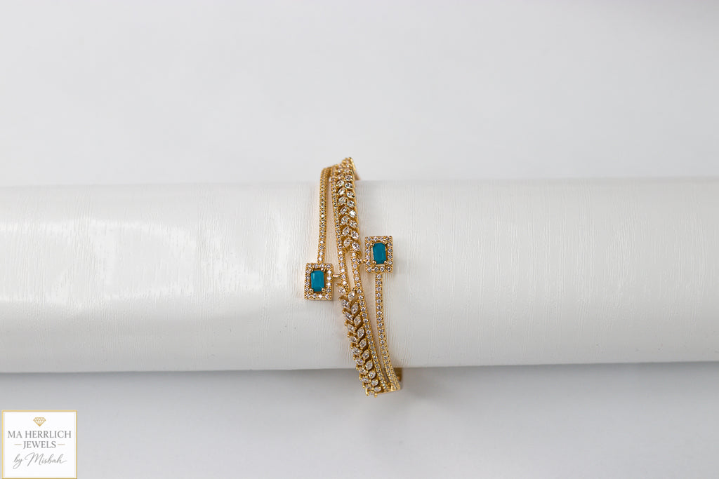 Royal Turquoise Elegance Bracelet & Ring Set