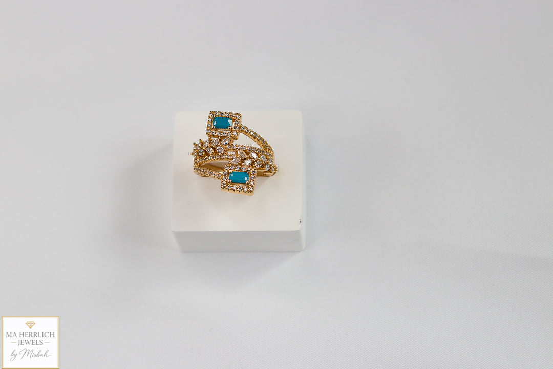 Royal Turquoise Elegance Bracelet & Ring Set