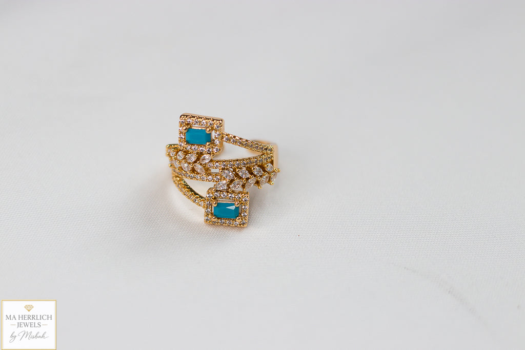 Royal Turquoise Elegance Bracelet & Ring Set