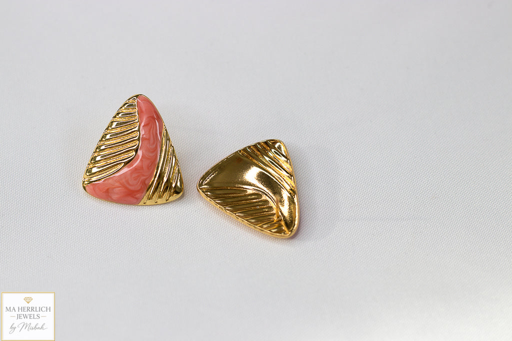 Tangerine Luxe Sculpted Earrings