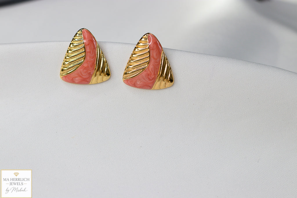 Tangerine Luxe Sculpted Earrings