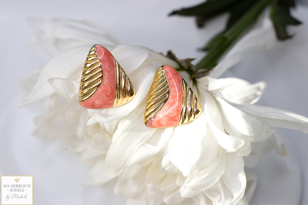 Tangerine Luxe Sculpted Earrings