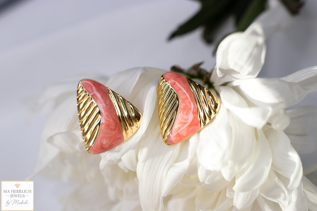 Tangerine Luxe Sculpted Earrings