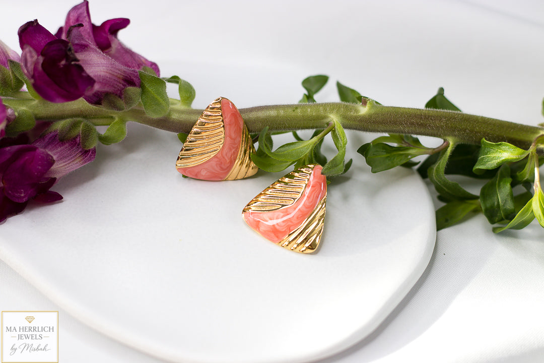 Tangerine Luxe Sculpted Earrings