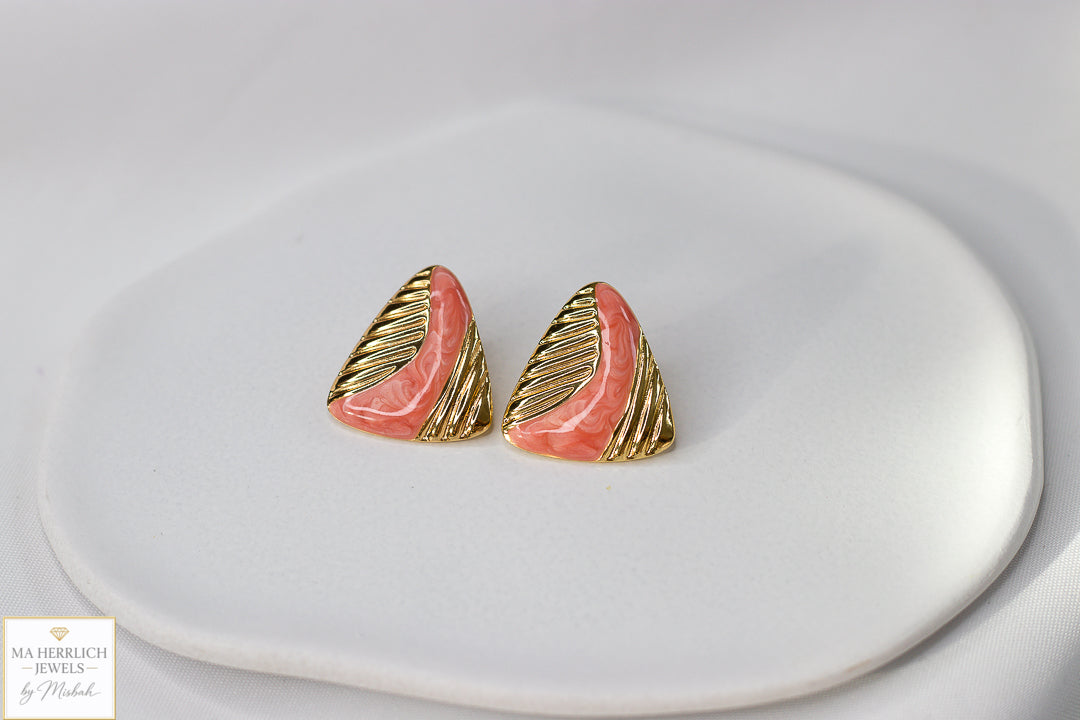 Tangerine Luxe Sculpted Earrings