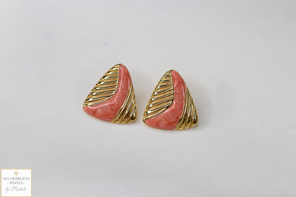 Tangerine Luxe Sculpted Earrings