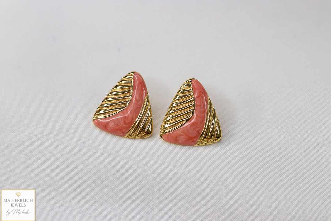 Tangerine Luxe Sculpted Earrings